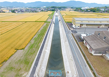 筑後川下流右岸農地防災事業 北茂安６号線（中津隈工区）水路改修工事 工事後