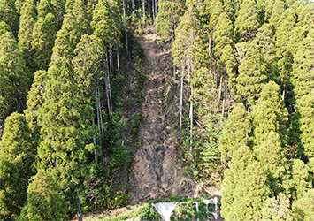 復旧治山　第5311011-004号　岸川地区　復旧治山事業工事（山腹工）(災害) 工事前